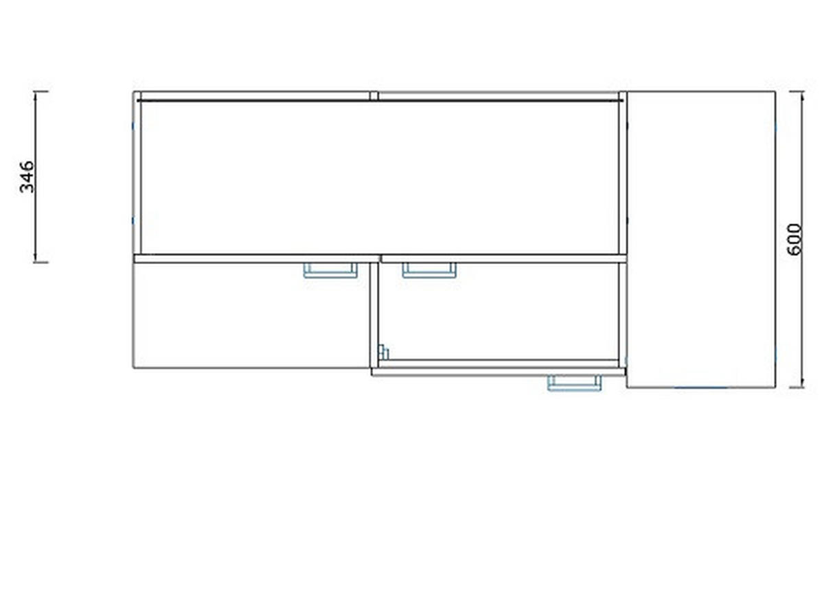 MINIKÜCHE 130 cm   in Schwarz, Eichefarben  - Edelstahlfarben/Eichefarben, Modern, Holzwerkstoff/Metall (130cm) - Respekta