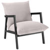 SESSEL Mikrofaser Hellgrau    - Wengefarben/Hellgrau, Design, Holz/Textil (63/76/80cm) - Carryhome