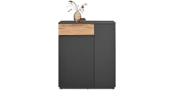 KOMMODE  in 90/105/42 cm  - Eichefarben/Graphitfarben, KONVENTIONELL, Holzwerkstoff (90/105/42cm) - Carryhome