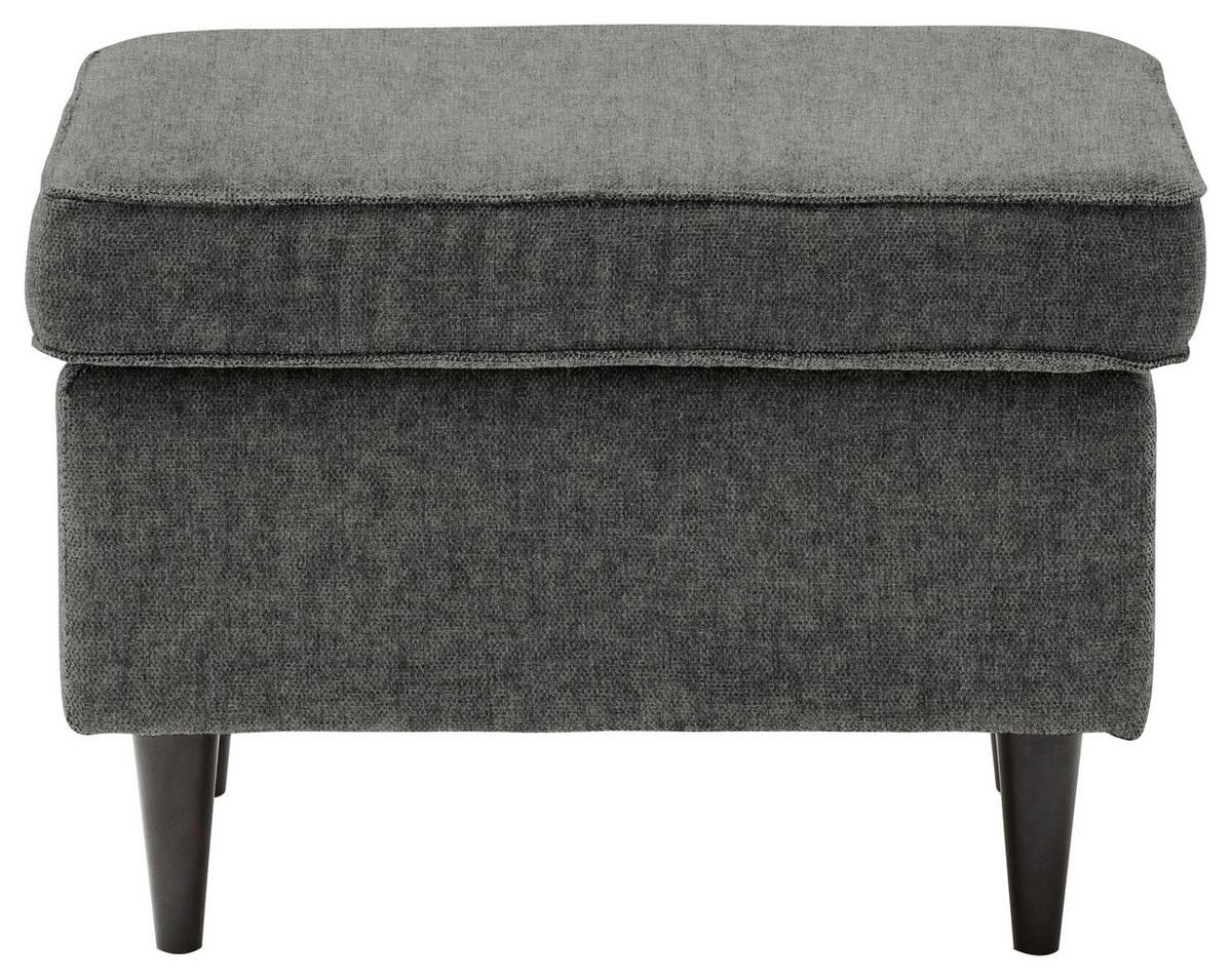 HOCKER in Textil Anthrazit  - Anthrazit/Schwarz, Basics, Holz/Textil (63/43/42cm) - MID.YOU
