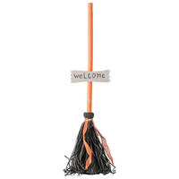 DEKOSTAB - Schwarz/Orange, LIFESTYLE, Holz/Textil (100/6/6cm)