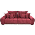 BIGSOFA in Flachgewebe Bordeaux  - Bordeaux/Schwarz, KONVENTIONELL, Holz/Textil (280/67/120cm) - Carryhome