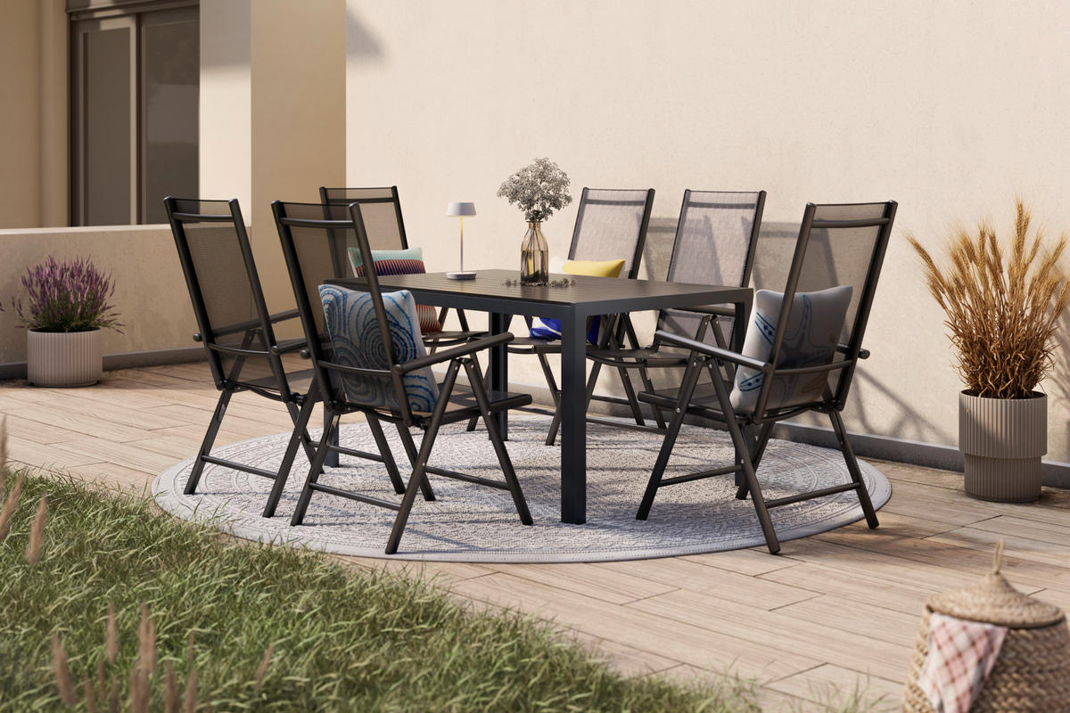 UTEGRUPP  - svart/antracit, Modern, metall/textil - Ambia Garden