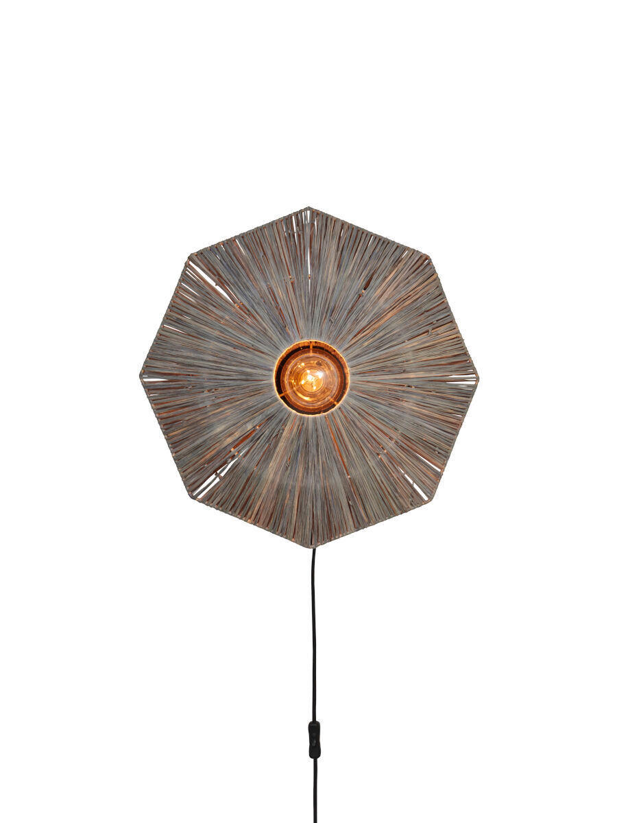 WANDLEUCHTE - Dunkelgrau, Basics, Naturmaterialien (45/7cm) - Good & Mojo