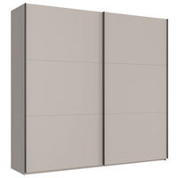 SCHWEBETÜRENSCHRANK 250/236/65 cm,  in Sahara, 2 Tür(en)  - Schwarz/Grau, KONVENTIONELL, Holzwerkstoff/Metall (250/236/65cm) - MID.YOU