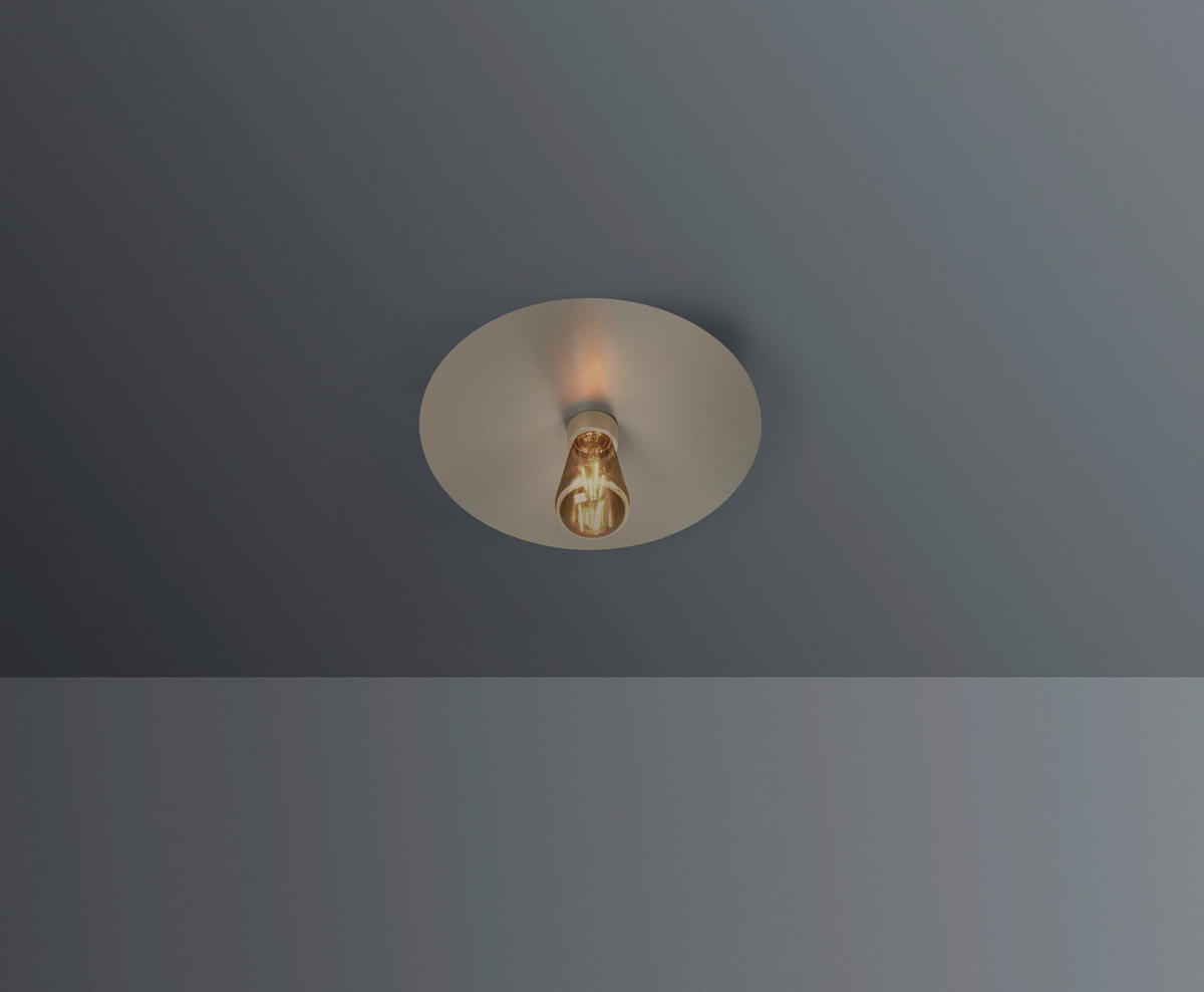 DECKENLEUCHTE Chio 24/6,5 cm   - Taupe, Basics, Metall (24/6,5cm) - BOPP