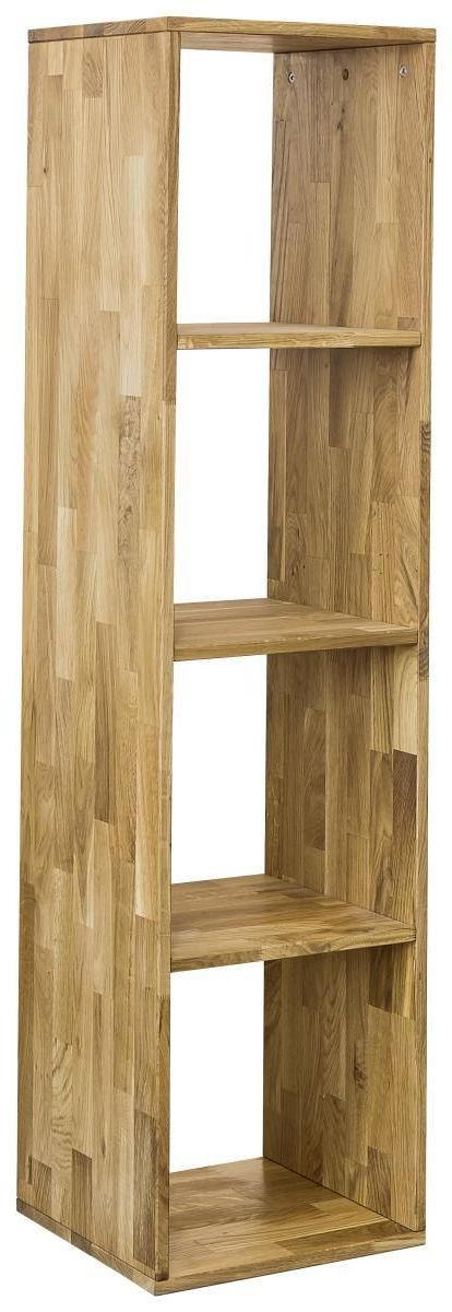 REGAL Wildeiche massiv Eichefarben  - Eichefarben, Natur, Holz (38,6/149/35cm) - Livetastic