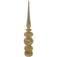CHRISTBAUMSPITZE  - Goldfarben, LIFESTYLE, Glas/Kunststoff (10cm) - X-Mas