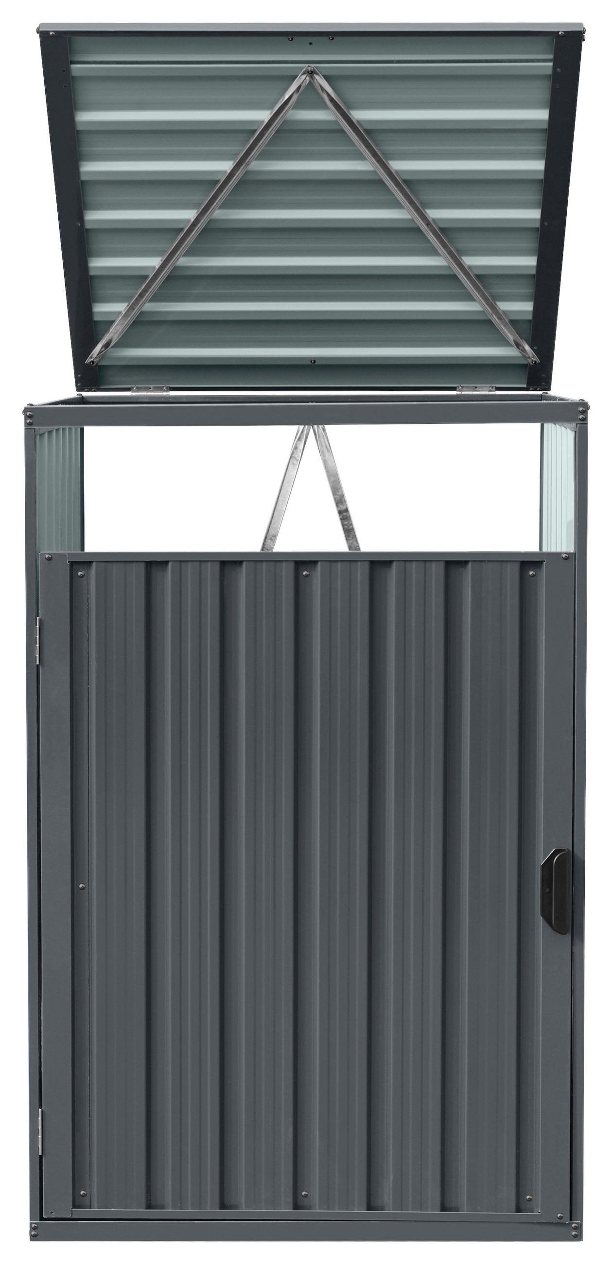 MÜLLTONNENBOX - Anthrazit, KONVENTIONELL, Metall (80/80/122cm) - Ambia Garden