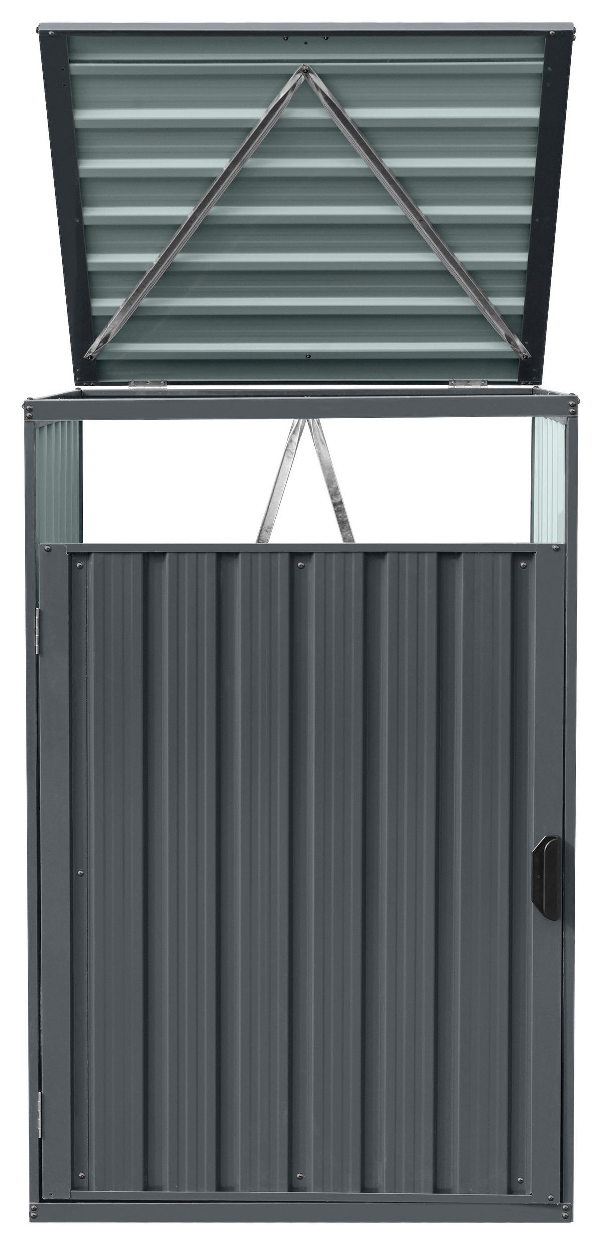 MÜLLTONNENBOX - Anthrazit, KONVENTIONELL, Metall (80/80/122cm) - Ambia Garden