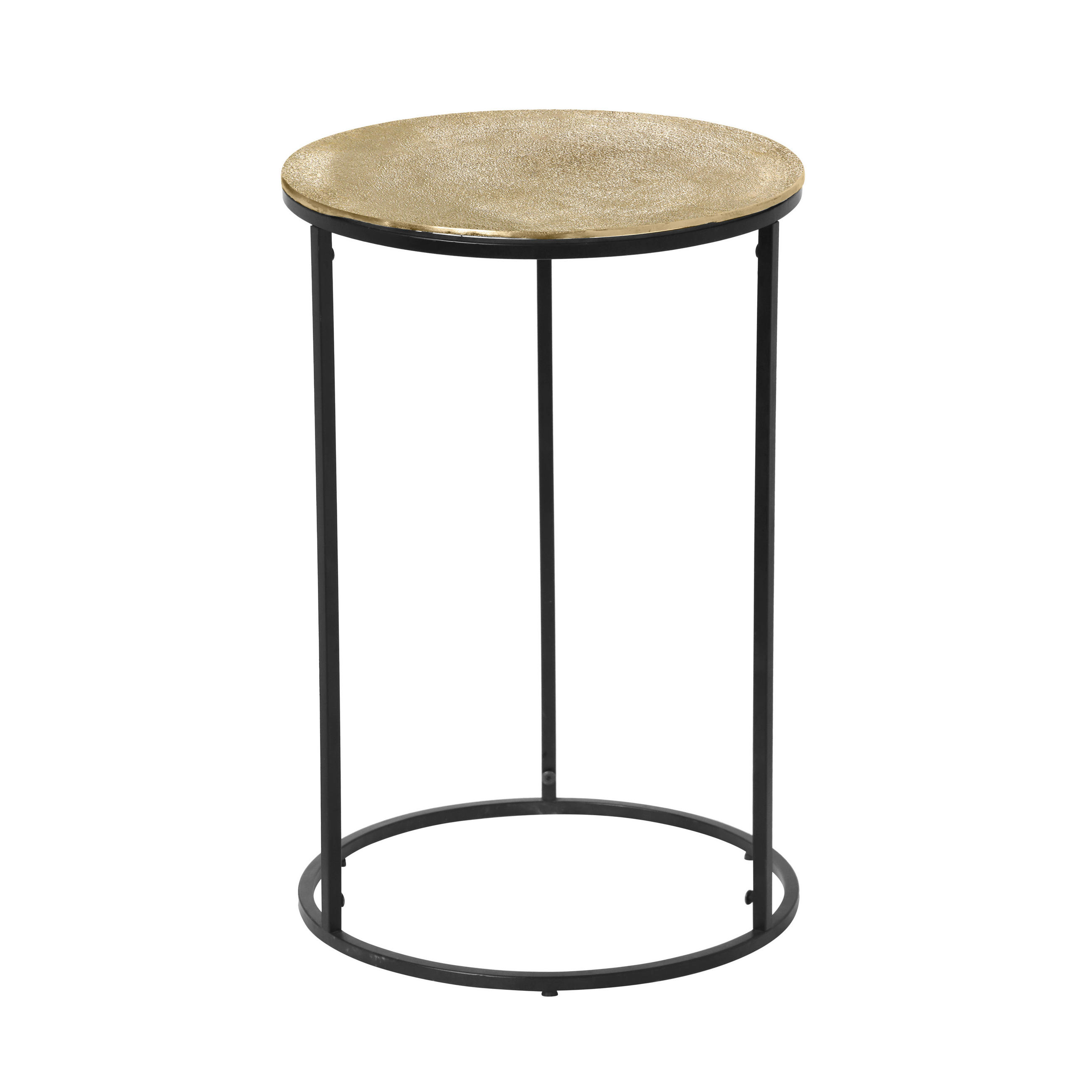 BEISTELLTISCH 41/41/61 cm Schwarz, Goldfarben rund  - Goldfarben/Schwarz, Design, Metall (41/41/61cm) - Boxxx