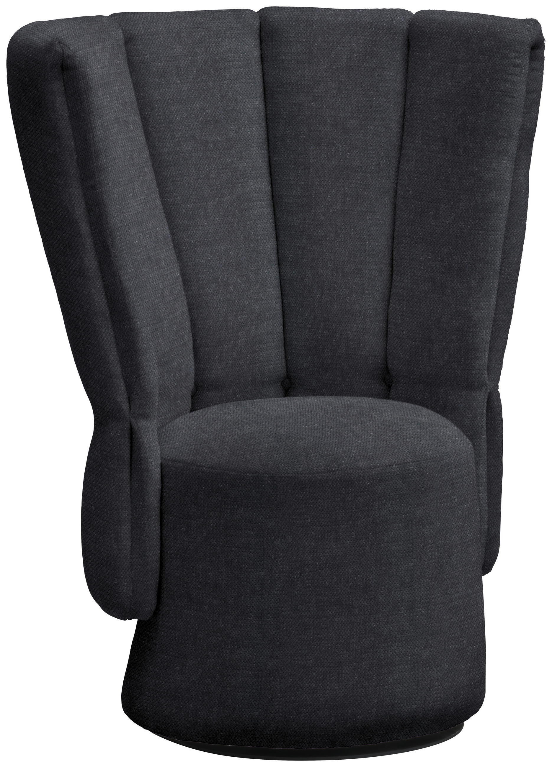 COCKTAILSESSEL in Velours Dunkelblau  - Schwarz/Dunkelblau, Design, Holz/Textil (92/113/70cm) - Emilio Belluti