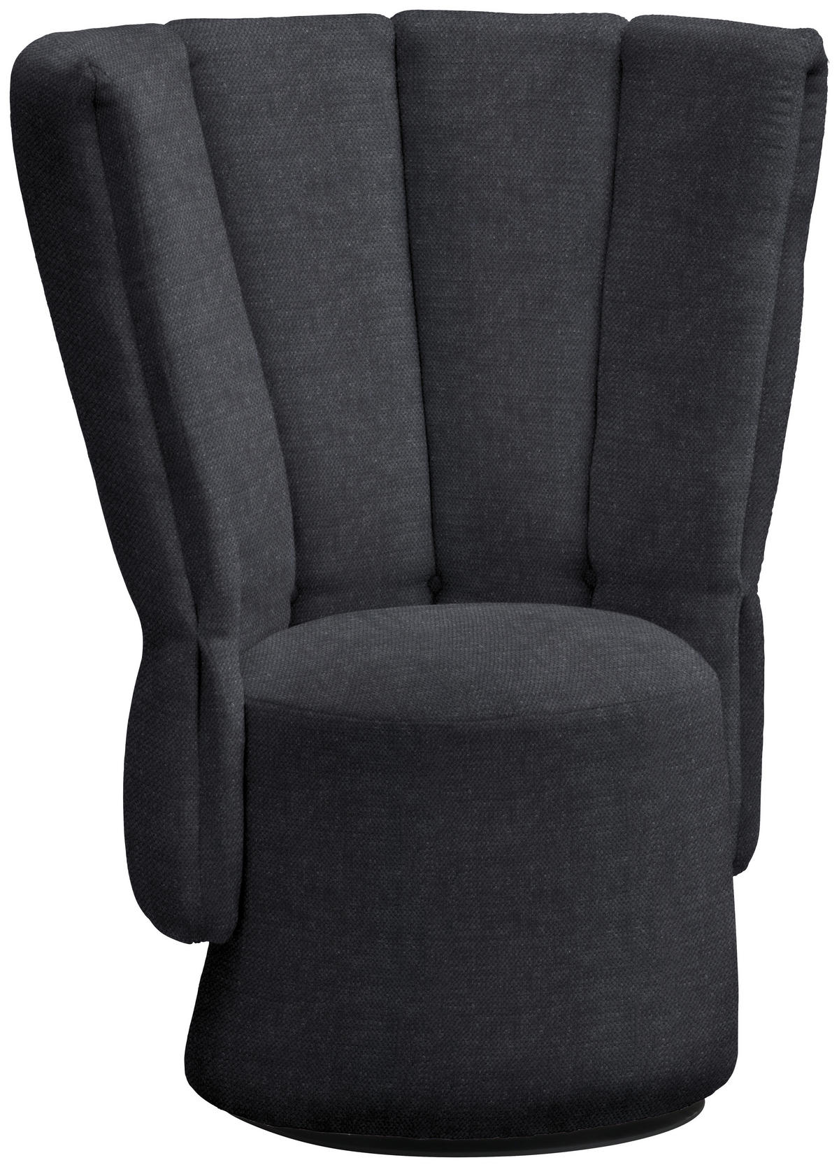 COCKTAILSESSEL in Velours Dunkelblau  - Schwarz/Dunkelblau, Design, Holz/Textil (92/113/70cm) - Emilio Belluti