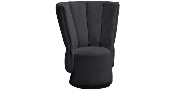 COCKTAILSESSEL - Schwarz/Dunkelblau, Design, Holz/Textil (92/113/70cm) - Emilio Belluti
