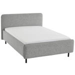 POLSTERBETT Grau, Hellgrau 140/200 cm  - Hellgrau/Schwarz, Design, Textil/Metall (140/200cm) - Xora