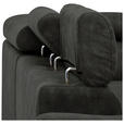 ECKSOFA in Lederlook Anthrazit  263/230 cm  - Anthrazit/Schwarz, MODERN, Kunststoff/Textil (263/230cm) - Hom`in