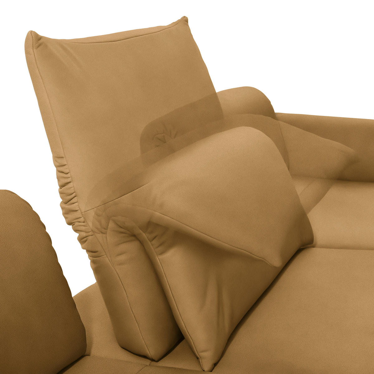 ECKSOFA in Echtleder Currygelb  308/173 cm  - Currygelb/Anthrazit, Design, Leder/Metall (308/173cm) - Joop!