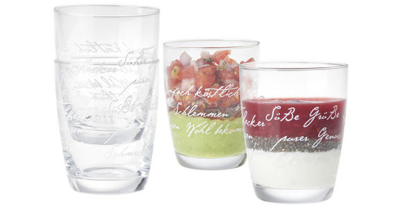 DESSERTGLAS 14,6/14,6/9,5 cm - Transparent/Weiß, Basics, Glas (14,6/14,6/9,5cm) - Novel