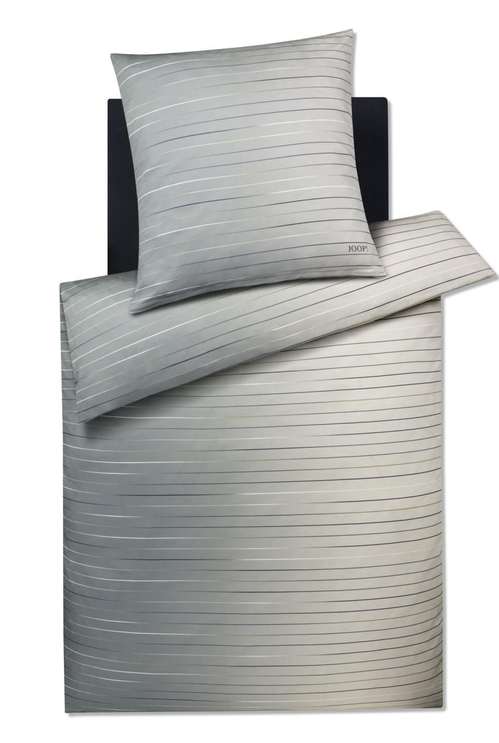 BETTWÄSCHE MOVE Makosatin 240/220 cm - Anthrazit/Grau, Basics, Naturmaterialien/Textil (240/220cm) - Joop!