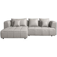 ECKSOFA Webstoff Greige  - Greige/Schwarz, Design, Kunststoff/Textil (188/288cm) - Welnova