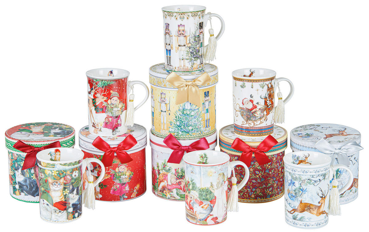 CANĂ PENTRU CAFEA 320 ml  - multicolor, Lifestyle, ceramică (0,32l) - X-Mas