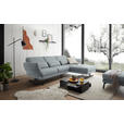 ECKSOFA  in Flachgewebe Hellblau  279-327/176-217 cm  - Schwarz/Hellblau, Design, Textil/Metall (279-327/176-217cm) - Dieter Knoll
