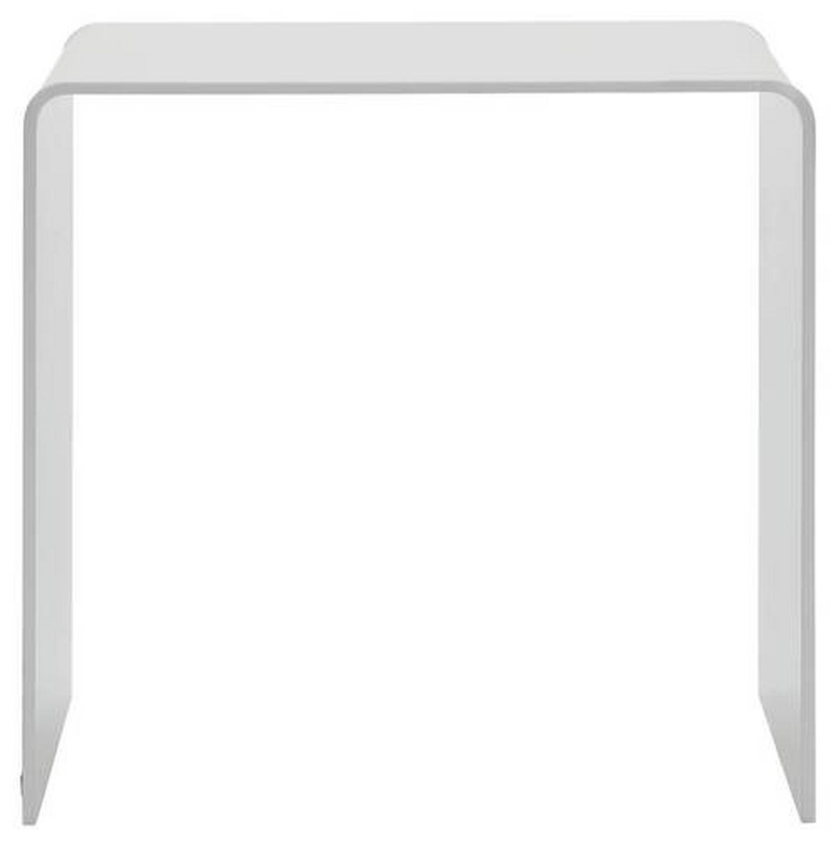 BEISTELLTISCH 44/29,5/42,5 cm Weiß  - Weiß, Design, Kunststoff (44/29,5/42,5cm)