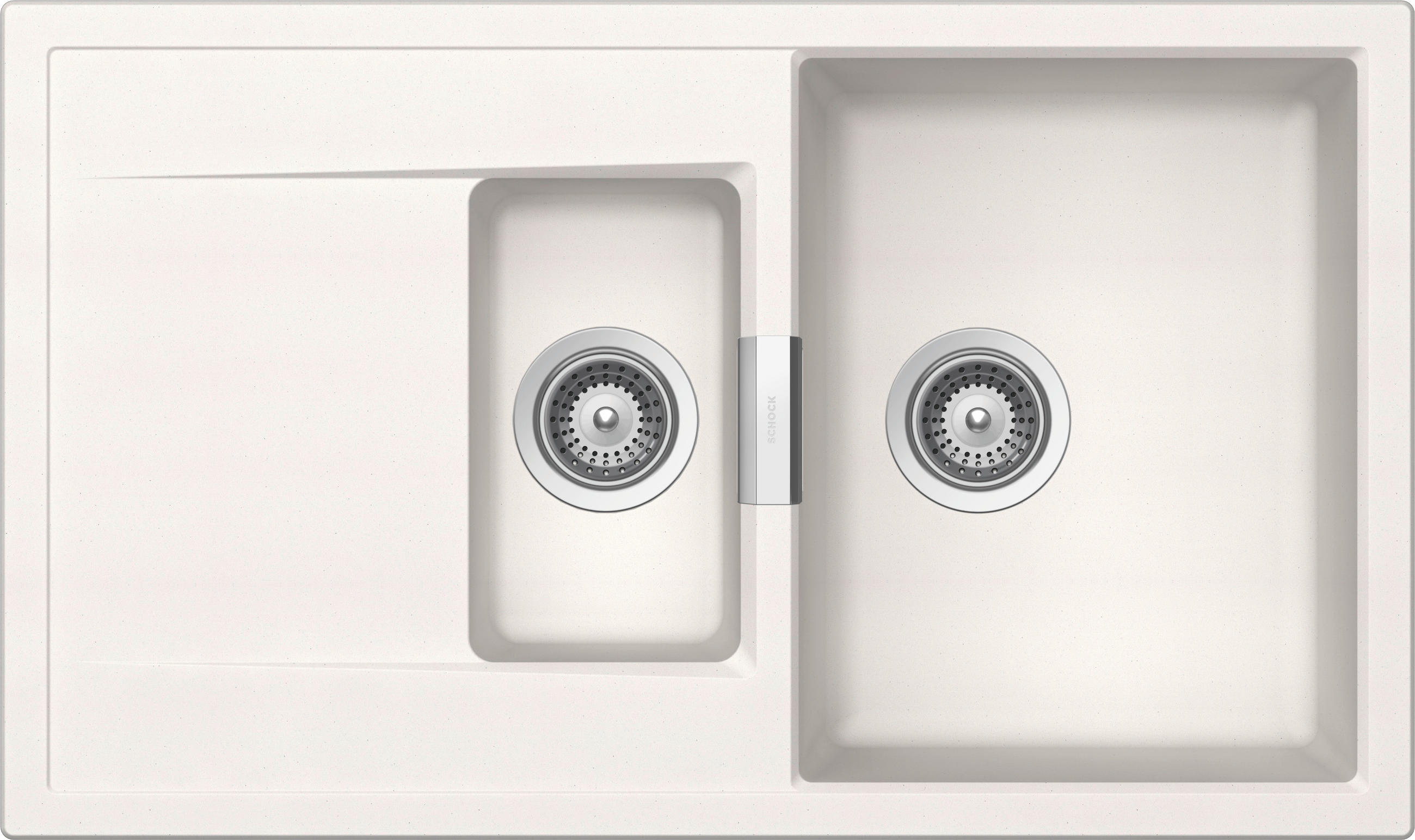 SPÜLE MONO D-150-U / MOND150UPOL  - Weiß, Basics, Stein (86/51cm) - Schock