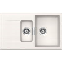 SPÜLE MONO D-150-U / MOND150UPOL  - Weiß, Basics, Stein (86/51cm) - Schock