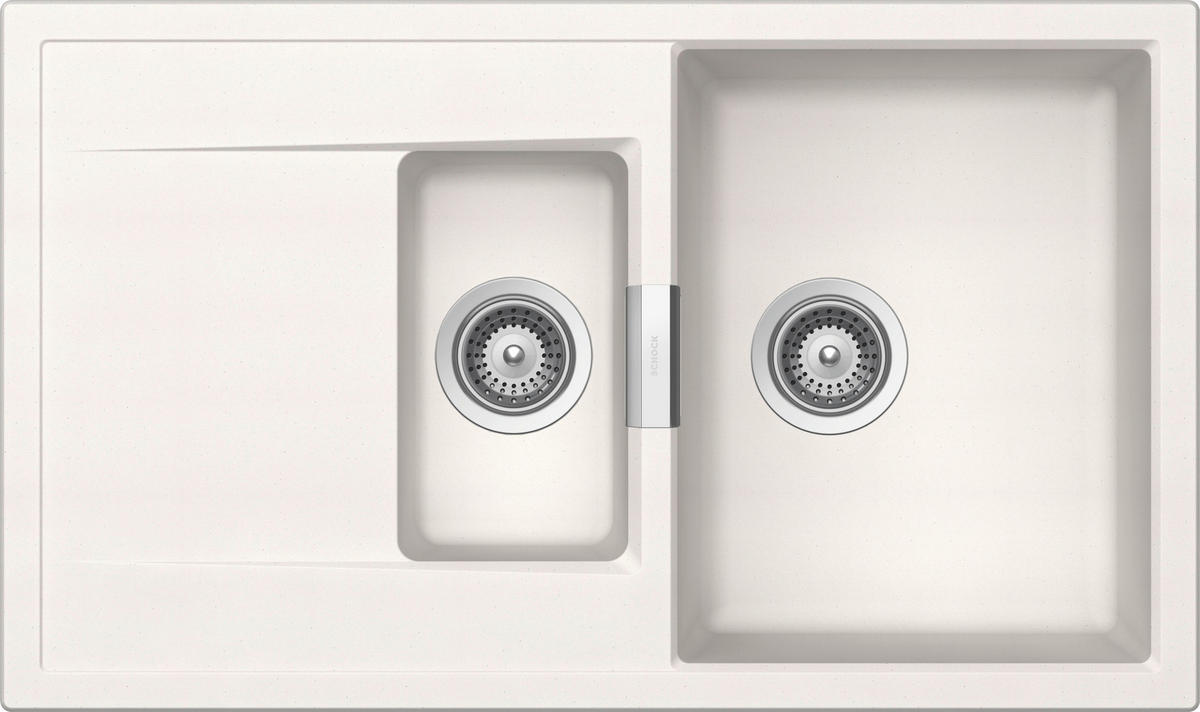 SPÜLE MONO D-150-U / MOND150UPOL  - Weiß, Basics, Stein (86/51cm) - Schock