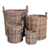 KORBSET - Klar/Braun, Basics, Holz/Kunststoff
