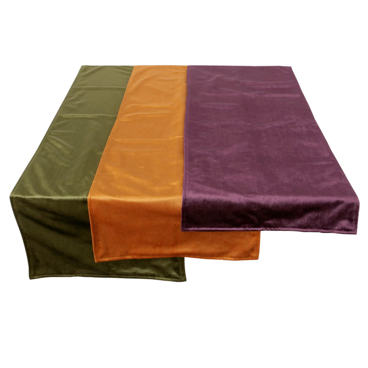 BORDSLÖPARE textil grön, bordeaux, currygul  - bordeaux/grön, Basics, textil (138,4/0,5/40,6cm)