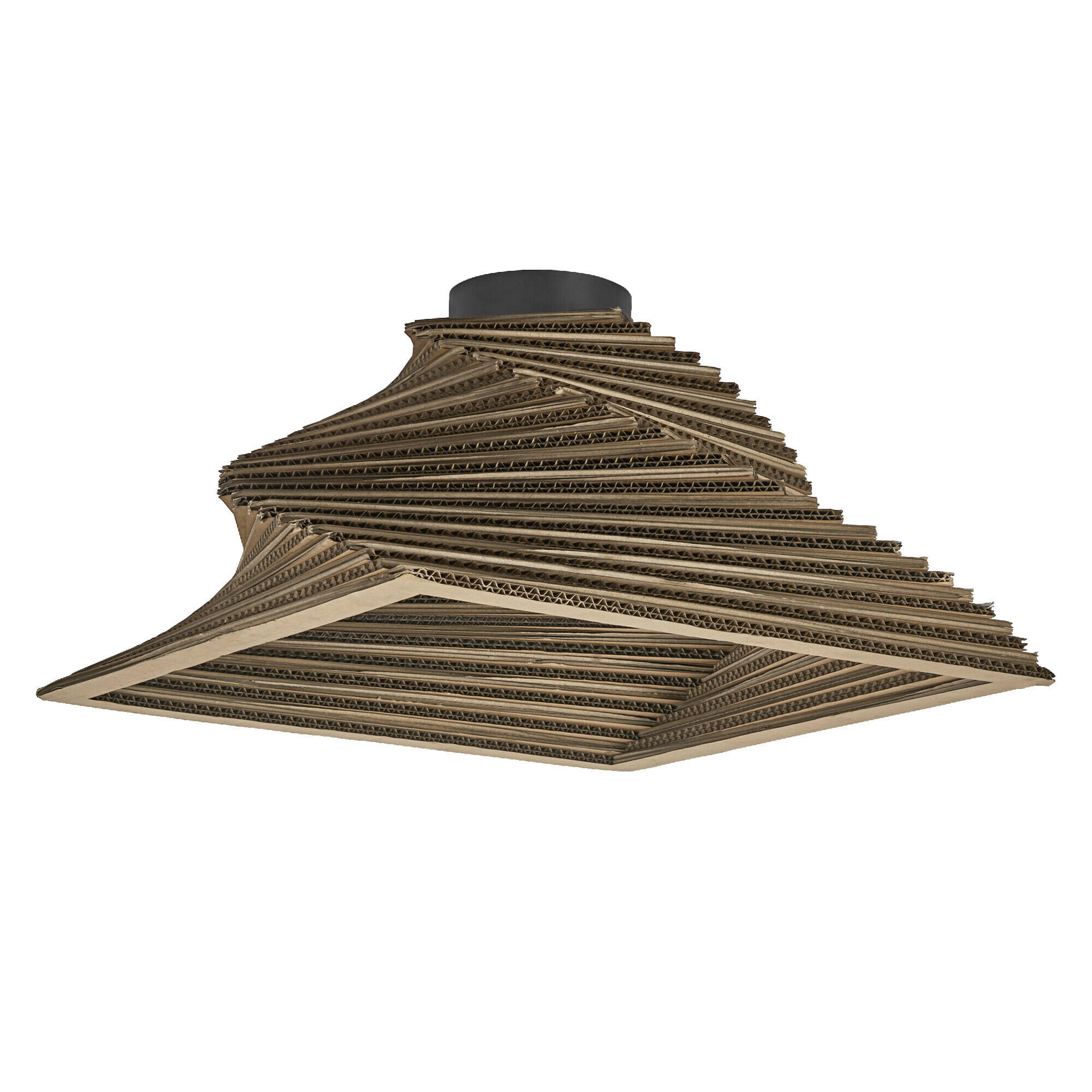 DECKENLEUCHTE 40/40/22,5 cm   - Natur, Karton/Metall (40/40/22,5cm) - Osram