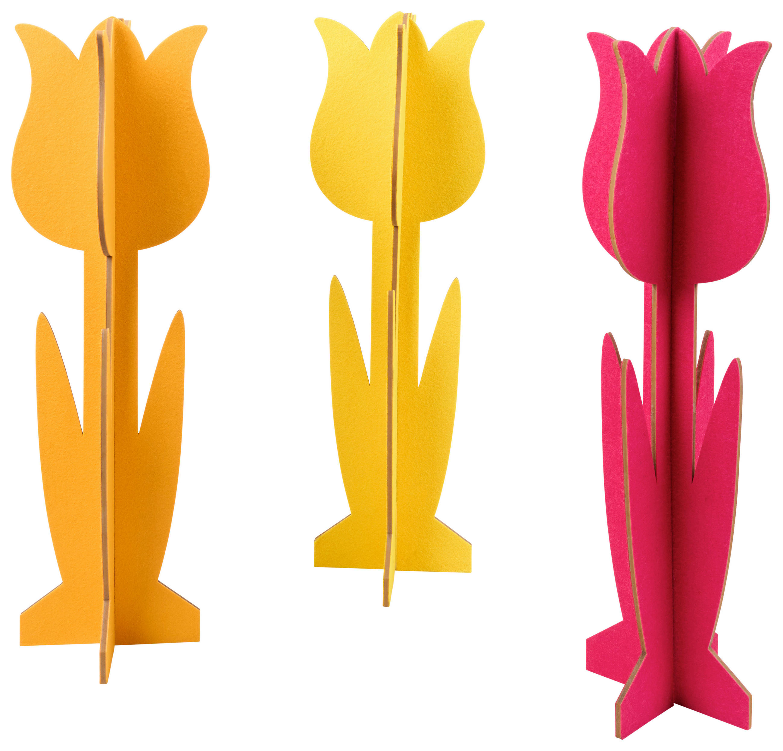 DEKOBLUME - Gelb/Orange, LIFESTYLE, Kunststoff/Textil (15/48,5/15cm)