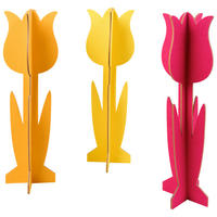 DEKOBLUME - Gelb/Orange, LIFESTYLE, Kunststoff/Textil (15/48,5/15cm)