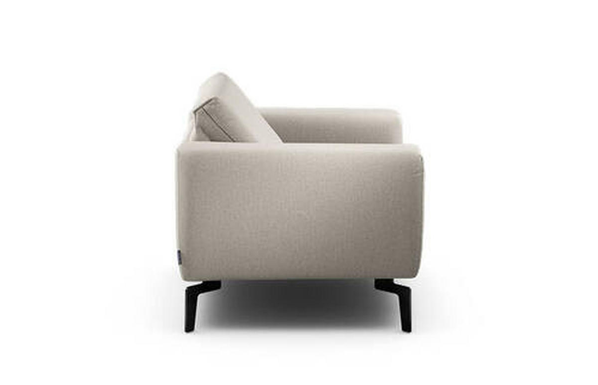 SESSEL in Chenille Naturfarben  - Schwarz/Naturfarben, Design, Textil/Metall (110/85/86-94cm) - SENSOO