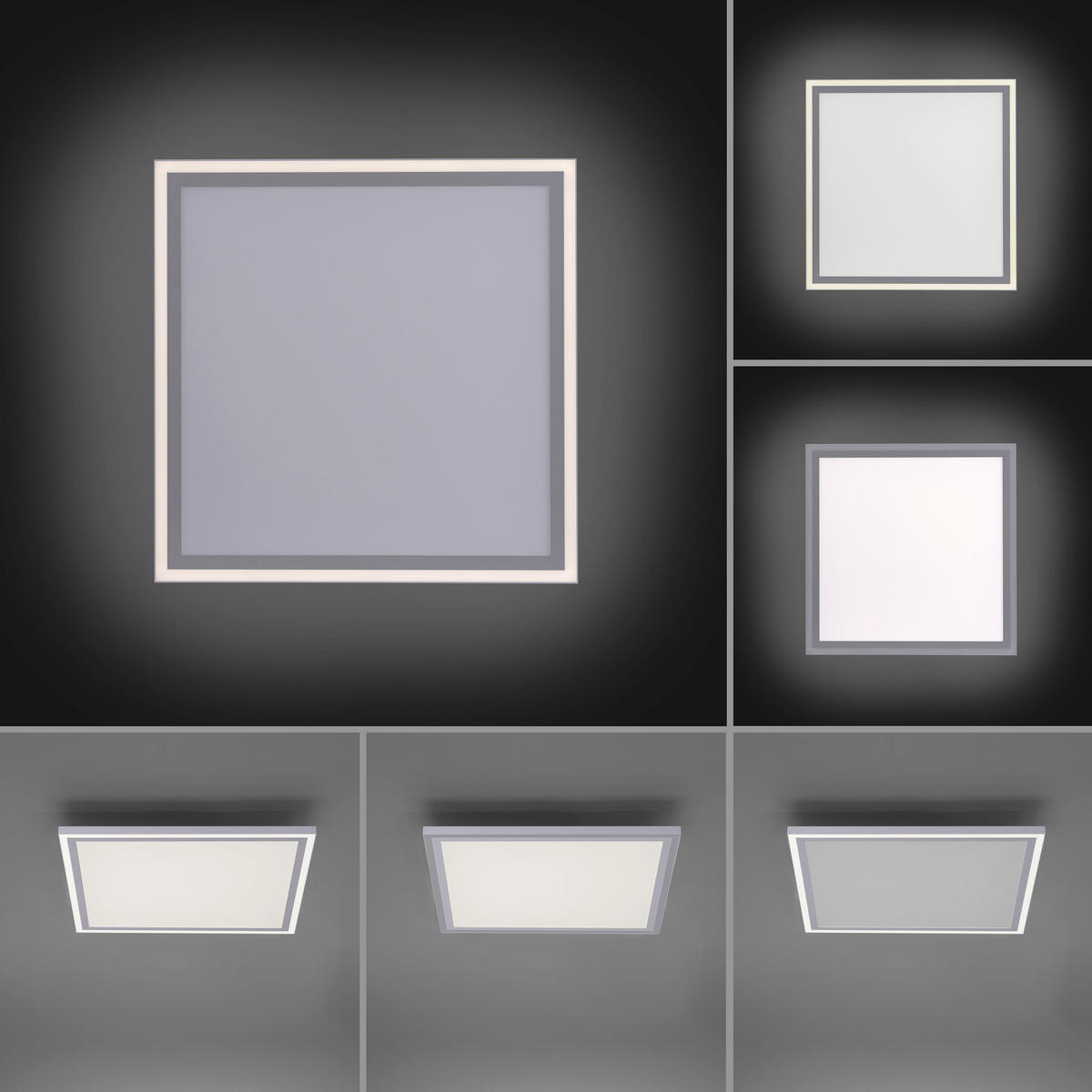 LED-DECKENLEUCHTE 46,4/46,4/6,2 cm   - Weiß, Basics, Kunststoff/Metall (46,4/46,4/6,2cm)