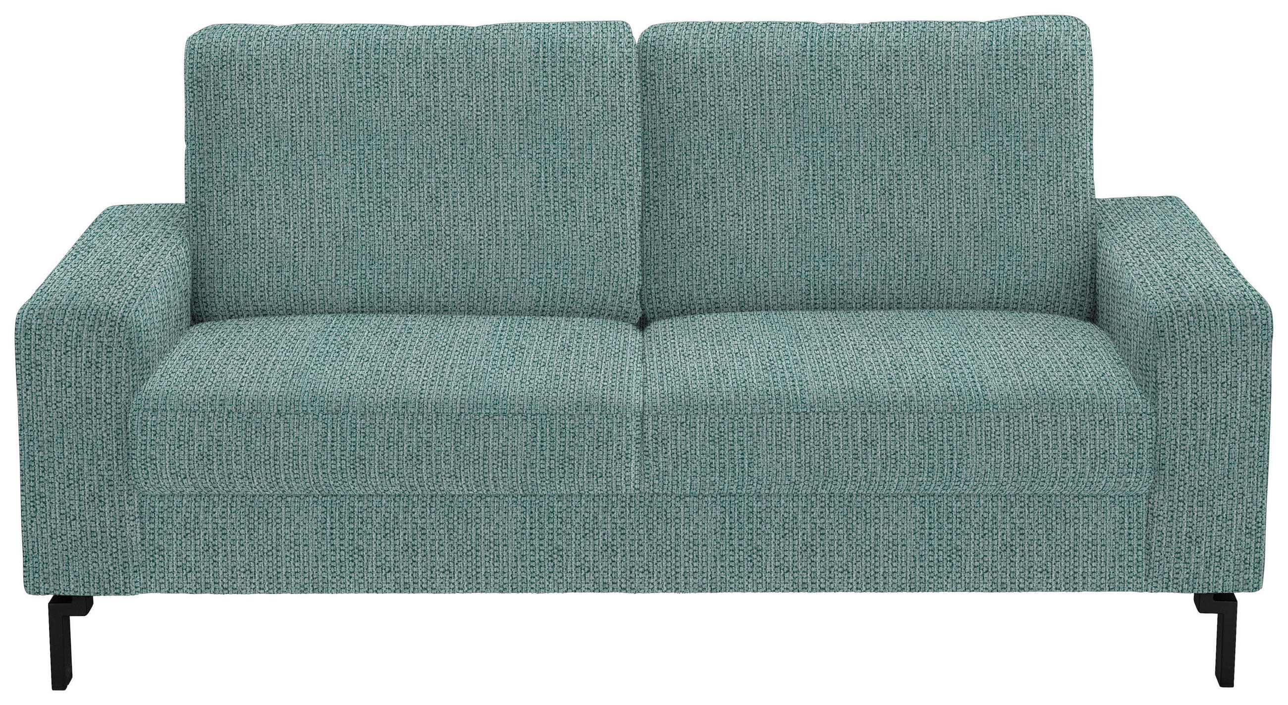 2-SITZER-SOFA in Flachgewebe Salbeigrün  - Salbeigrün/Schwarz, Design, Textil/Metall (178/86/97cm) - Hom`in
