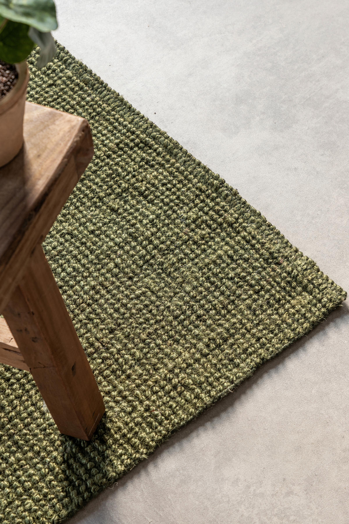 LÄUFER 80/200 cm Bouclé  - Olivgrün, Basics, Textil (80/200cm)