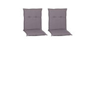 SADA VANKÚŠOV PRE STOLIČKU 2ks, 98/46/8 cm - sivá, Basics, textil (98/46/8cm) - Gardenson