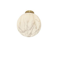 TAKLAMPA Carrara Globus 28 cm  - vit/guldfärgad, Basics, metall/glas (28cm) - It's about Romi