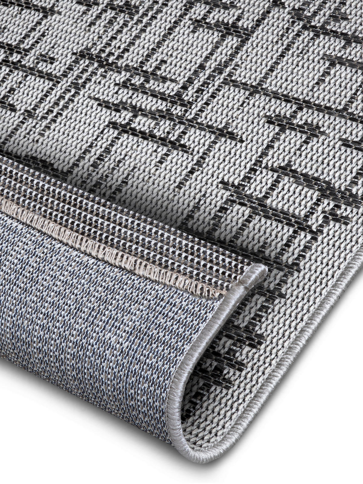 OUTDOORTEPPICH 63/120 cm Clyde Beige, Dunkelgrau  - Dunkelgrau/Beige, Basics, Kunststoff (63/120cm) - Hanse Home