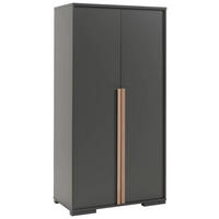 DREHTÜRENSCHRANK 2-türig Anthrazit  - Anthrazit/Buchefarben, MODERN, Holz/Holzwerkstoff (98,5/195,2/56cm) - MID.YOU