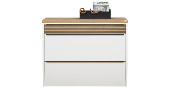 SCHUHKIPPER  in 121/96/31 cm  - Eichefarben/Anthrazit, Design, Holzwerkstoff/Metall (121/96/31cm) - Dieter Knoll