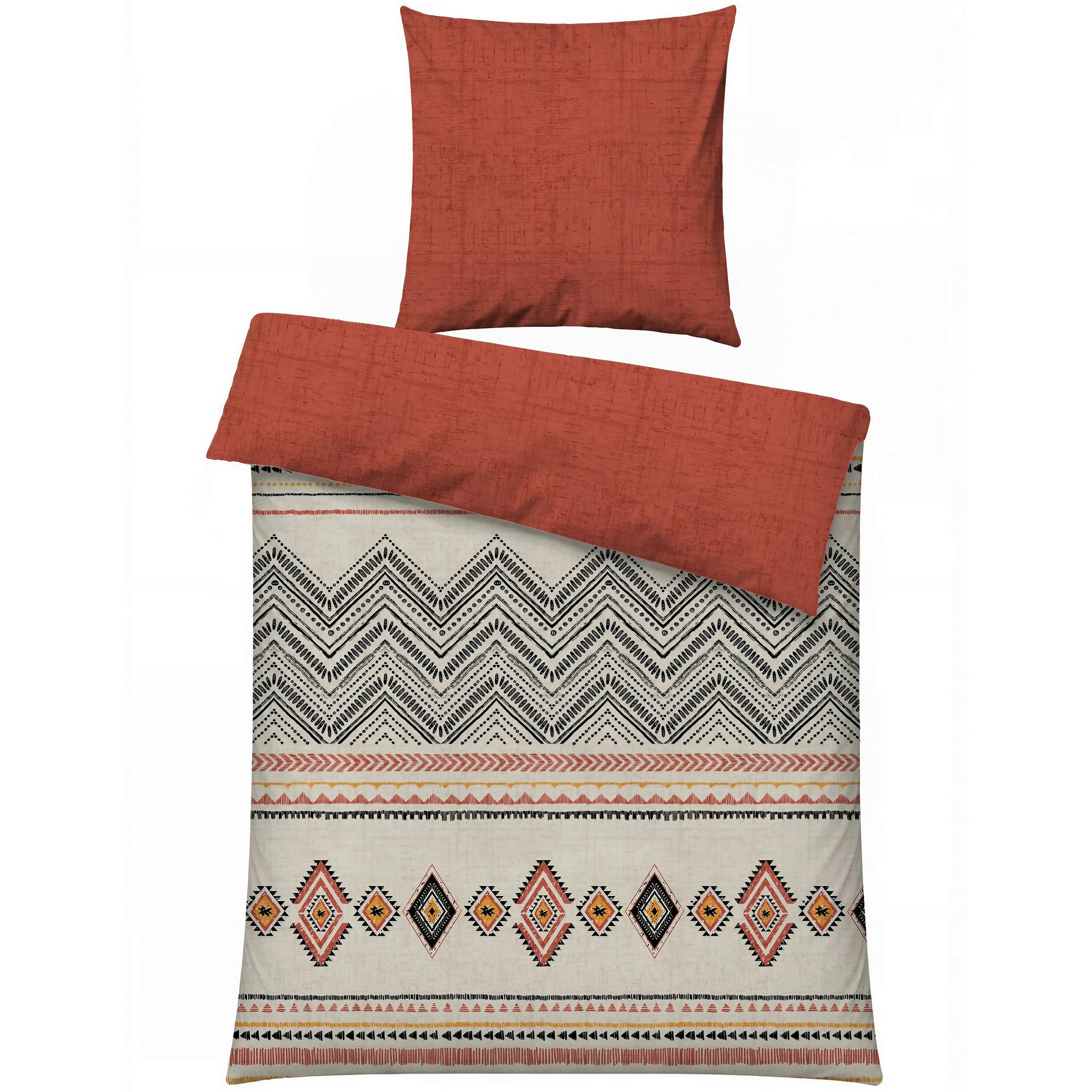 BETTWÄSCHE 135/200 cm  - Gelb/Schwarz, Basics, Textil (135/200cm)