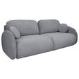 SCHLAFSOFA Chenille Grau  - Schwarz/Grau, KONVENTIONELL, Kunststoff/Textil (222/90/100cm) - Carryhome