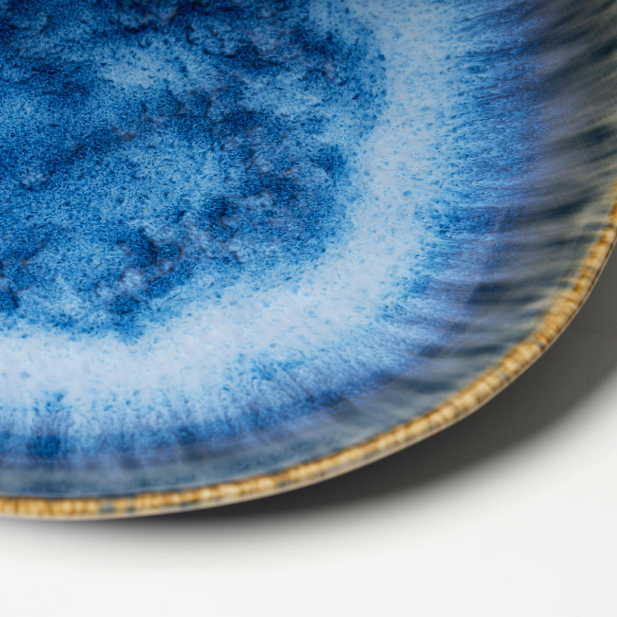 DESSERTTELLERSET Blau 4-teilig WILDE SCHLUCHT  - Blau, Basics, Keramik (22/2,5cm) - Gipfelstück