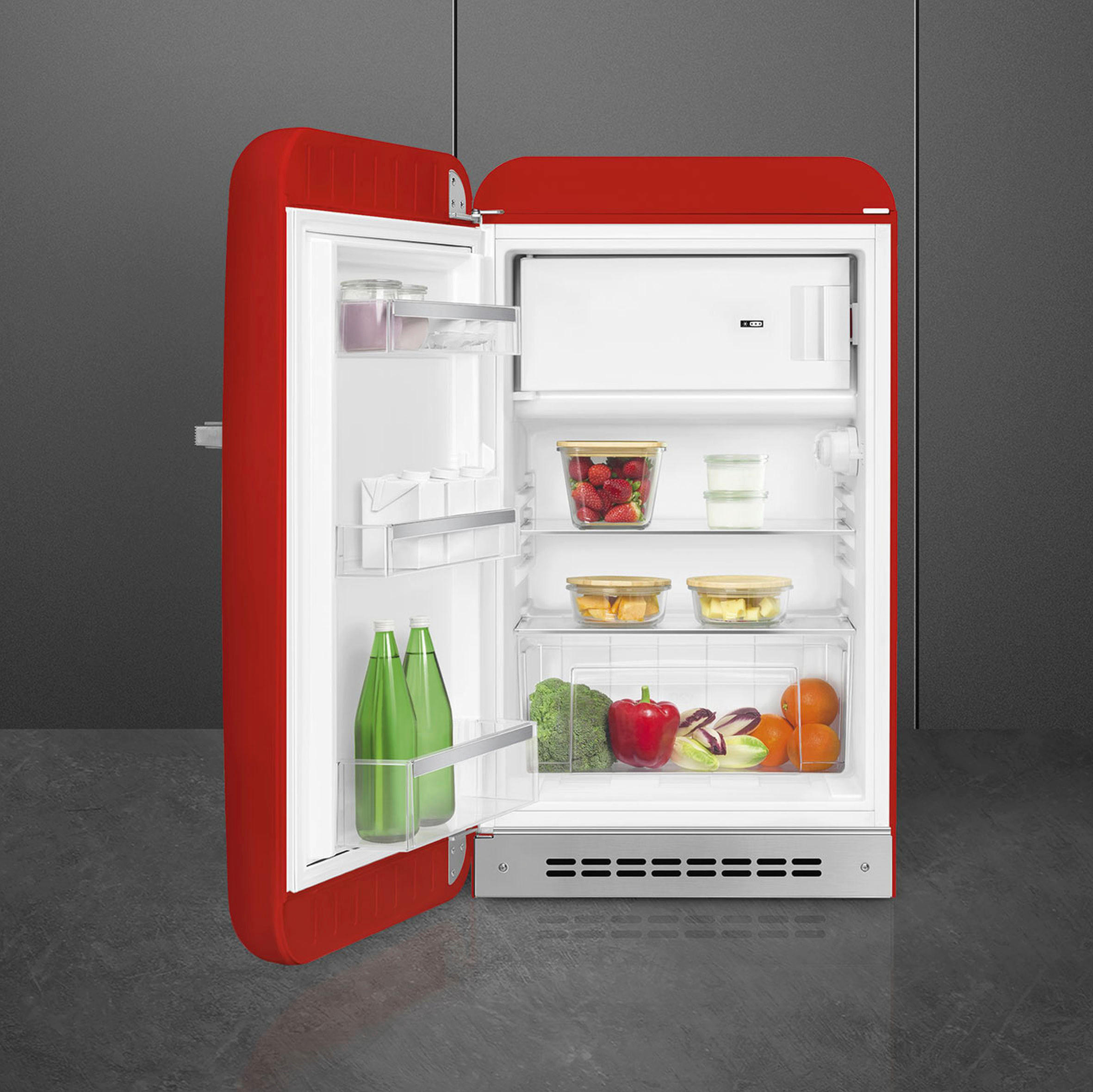 KÜHLSCHRANK 54,5/97-98/70,1 cm FAB10LRD6  - Rot, Basics, Glas/Metall (54,5/97-98/70,1cm) - SMEG