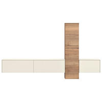 WOHNWAND  282/160/37 cm  in Magnolie  - Eichefarben/Magnolie, Design, Holzwerkstoff (282/160/37cm) - Celina Home