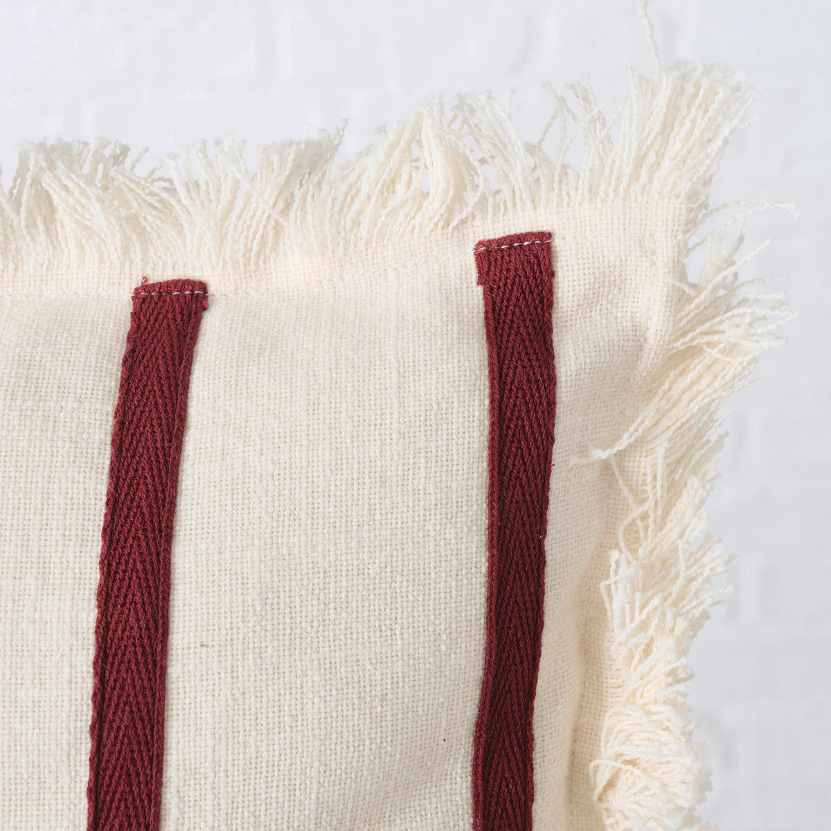 SOFAKISSEN  50/30 cm   - Rot/Creme, Basics, Textil (50/30cm)